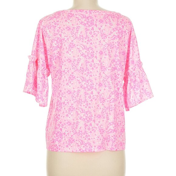 Lilly Pulitzer Ziva Top Pink Shandy Invest a Gator Women’s Size Medium - Picture 3 of 4